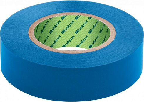 Изолента ПВХ 15ммх30м, синяя СИБРТЕХ /88787/