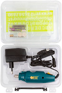 картинка Гравер 220В/12В, набор насадок, кейс FIT /80530/ от компании Иж-туд