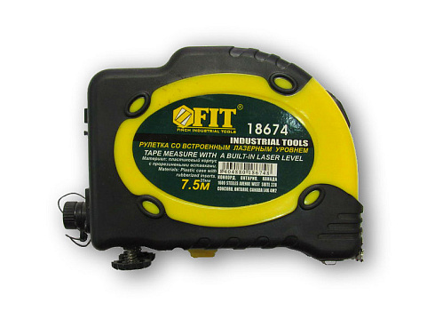 Рулетка  7,5м/25мм с лазером, автостоп Fit /18674/