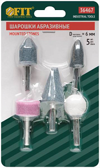картинка Набор шарошек абразивных по металлу (5шт) большие Fit /36467/ от компании Иж-туд