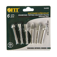 картинка Шарошки алмазные, штифт d6мм (6шт) FIT /36482/ от компании Иж-туд