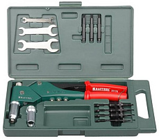 картинка Заклепочник литой усил. поворот. для вытяж. и резьб.заклепок, штифтов (2,4-4,8 мм) Kraftool /31178/ от компании Иж-туд