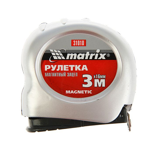 Рулетка  3м/16мм Status autostop magnet Matrix /31010/