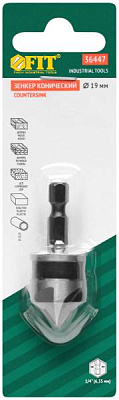 картинка Зенкер конический 19мм (хвост.-HEX) Fit /36447/ * (-2) от компании Иж-туд