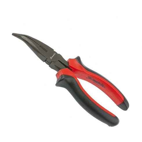 Длинногубцы изогнутые 180мм Black Nickel Matrix /17460/