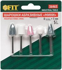 картинка Набор шарошек абразивных по металлу (5шт) малые Fit /36465/ от компании Иж-туд
