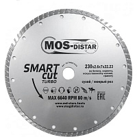картинка Диск алм. отр. турбо 230 х 2,6 х 7 х 22,2 мм Extra Econom MOS-DISTAR /EXTR7MD23022/ от компании Иж-туд