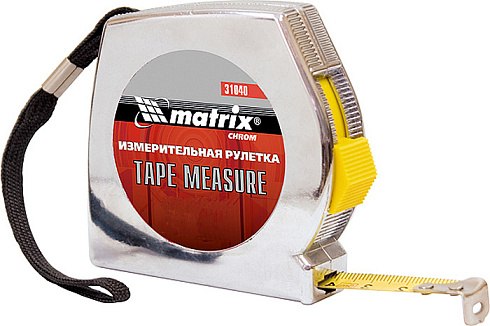 Рулетка  5м/13мм Matrix Chrom /31040/