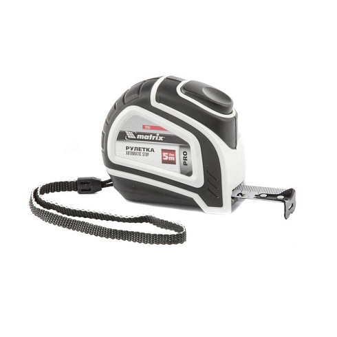 Рулетка  5м/19мм Autostop PRO Matrix, автоматическая фиксация /32551/