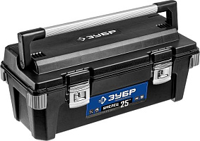 картинка Ящик для инструмента 25" (650 x 275 x 265 мм) пластиковый ЗУБР УМЕЛЕЦ-25 /38141-25/ от компании Иж-туд